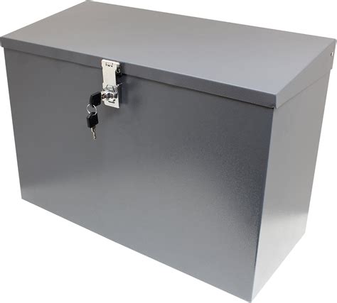 large metal lock boxes|large lockable metal storage box.